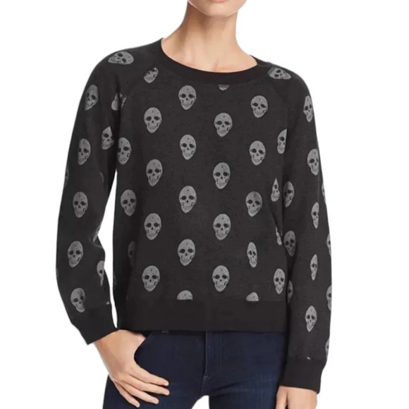 Monrow Tops - Monrow Skull Print Sweatshirt Women's Size S